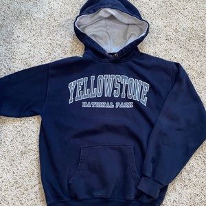 vintage navy yellowstone hoodie